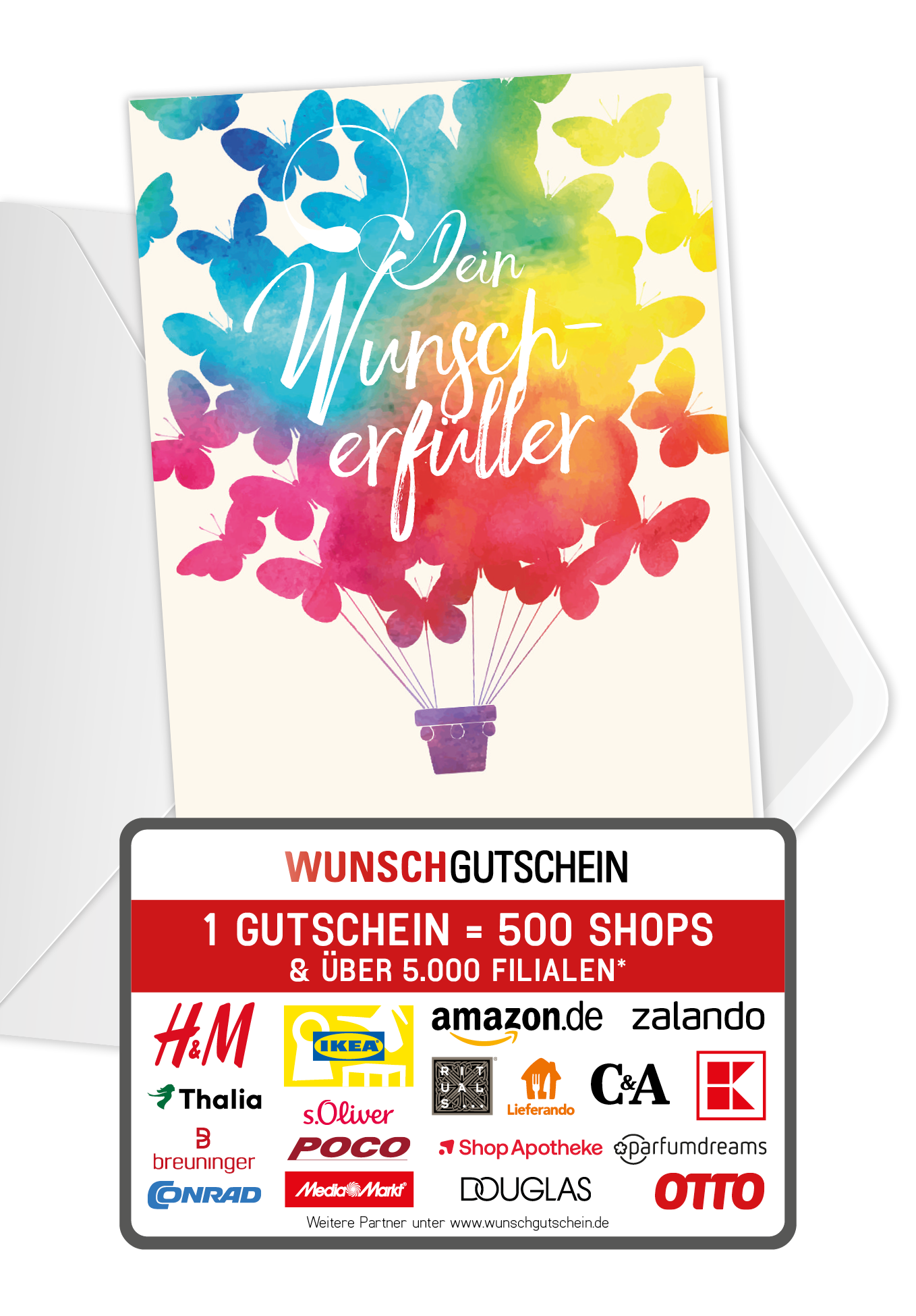 Wunschgutschein Dein Wunscherfüller - Schmetterling – Geschenkgutschein Ansicht 1