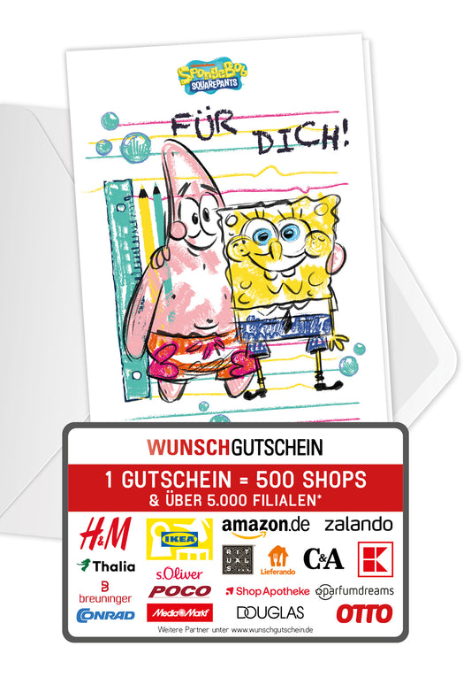 Spongebob - Für Dich - Spongebob und Patrick Gezeichnet