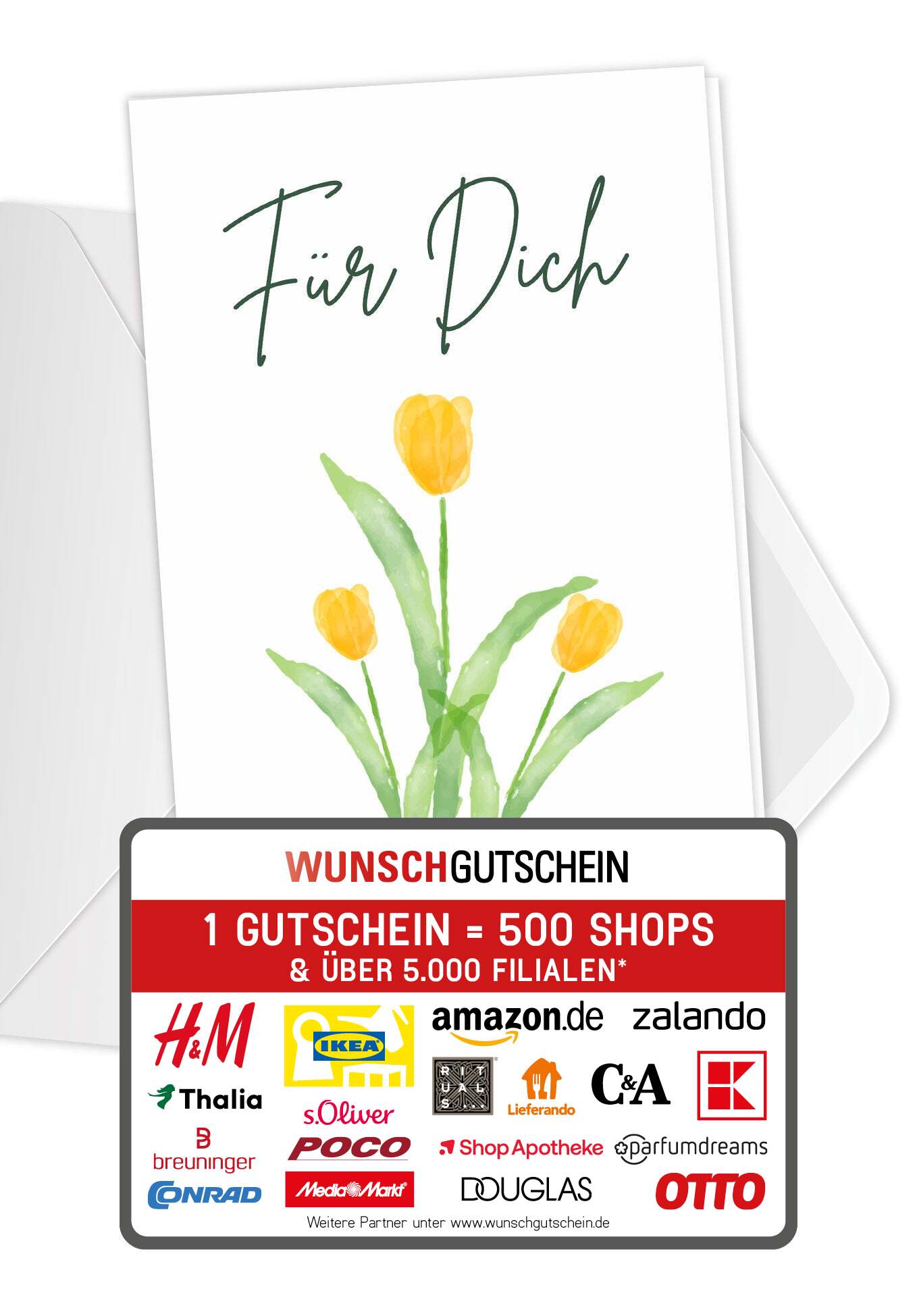 Wunschgutschein Für Dich - Tulpen – Geschenkgutschein Ansicht 1