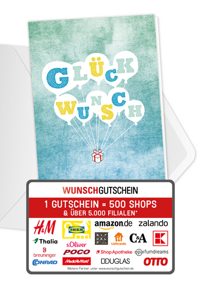 Wunschgutschein Glückwunsch - Ballon-Paket – Geschenkgutschein Ansicht 1