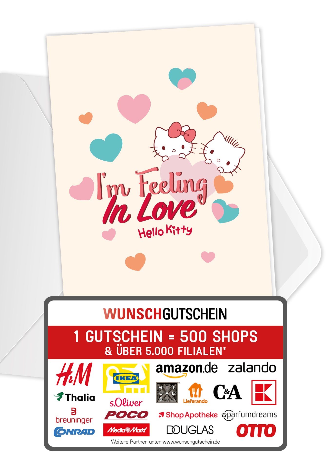 Hello Kitty - Im feeling in love - Herzen Beige
