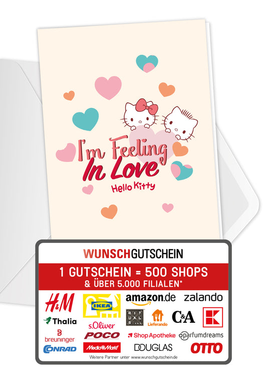 Hello Kitty - Im feeling in love - Herzen Beige