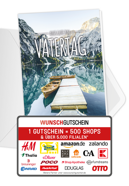 Wunschgutschein Alles Gute Vatertag - Steg PDF – Geschenkgutschein Ansicht 1
