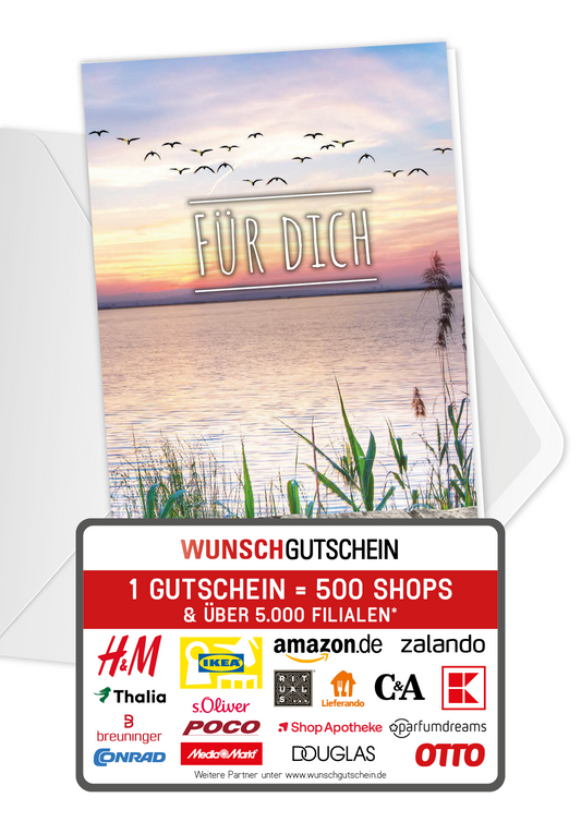 Wunschgutschein Für Dich - Sonnenuntergang – Geschenkgutschein Ansicht 1