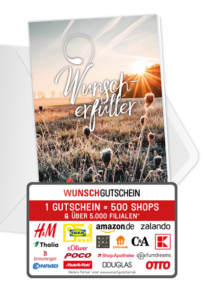 Wunschgutschein Wunscherfüller - Wiese – Geschenkgutschein Ansicht 1