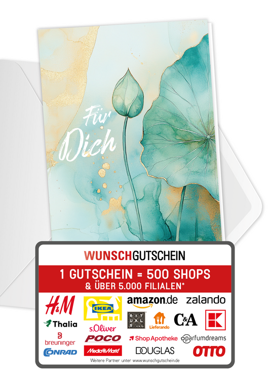 Wunschgutschein Für Dich - Seerose – Geschenkgutschein Ansicht 1