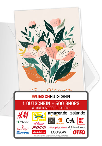 Wunschgutschein Für Mama - Blumen – Geschenkgutschein Ansicht 1