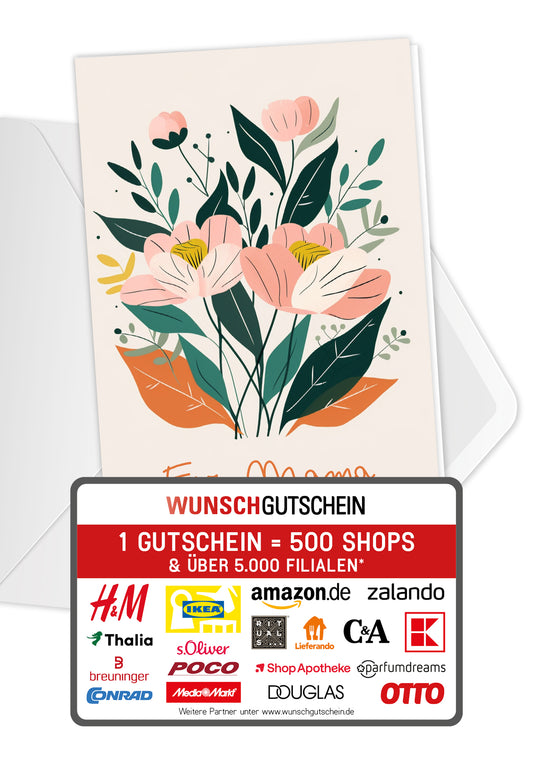 Wunschgutschein Für Mama - Blumen – Geschenkgutschein Ansicht 1