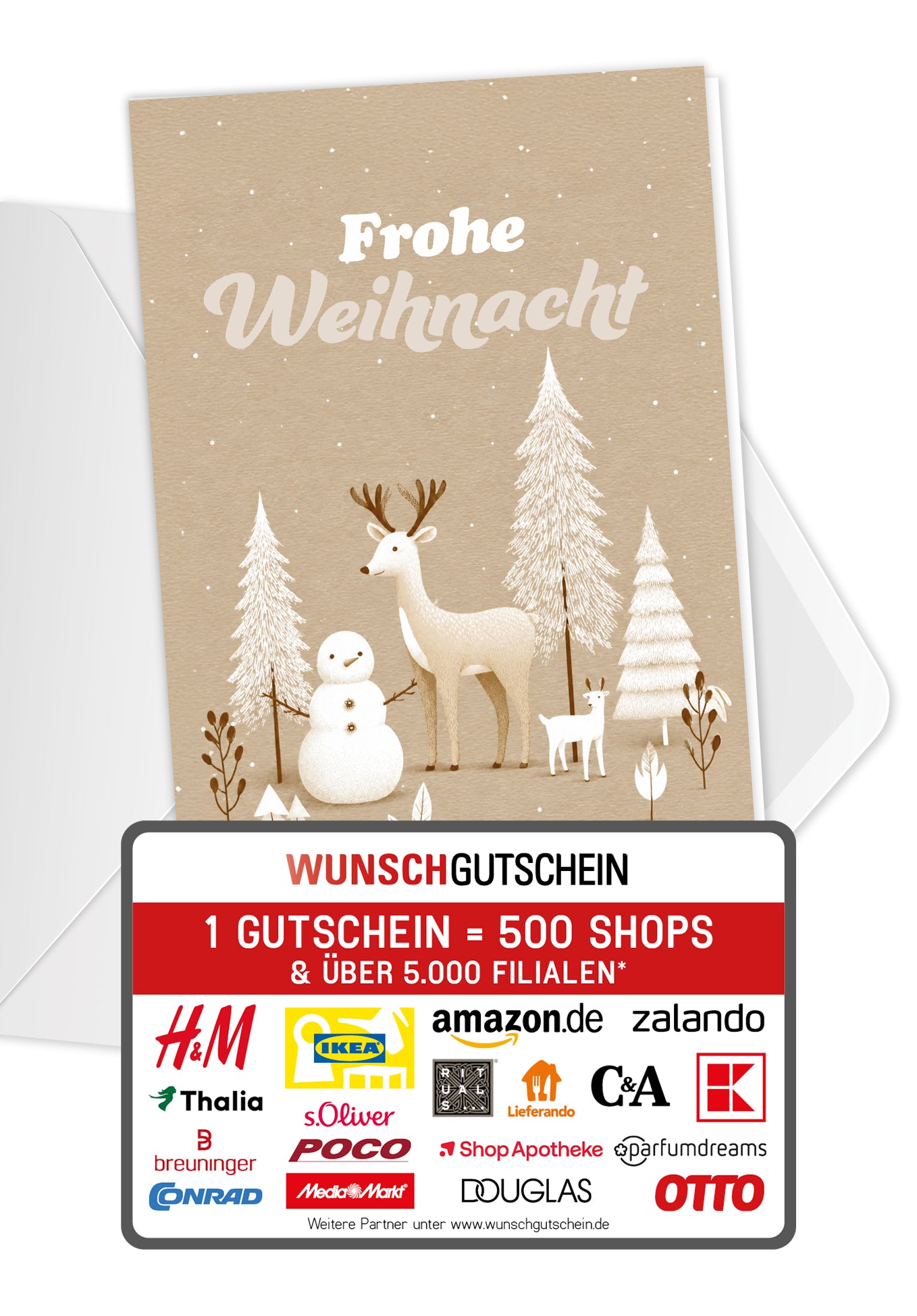 Frohe Weihnacht - Wald Beige