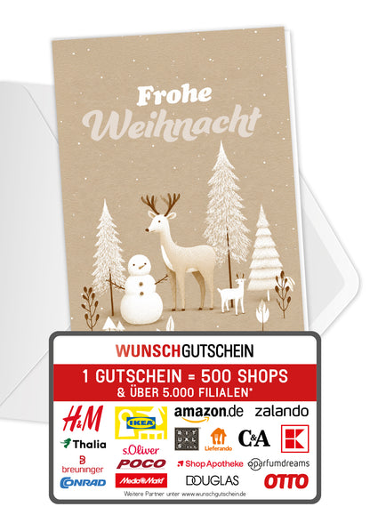 Frohe Weihnacht - Wald Beige