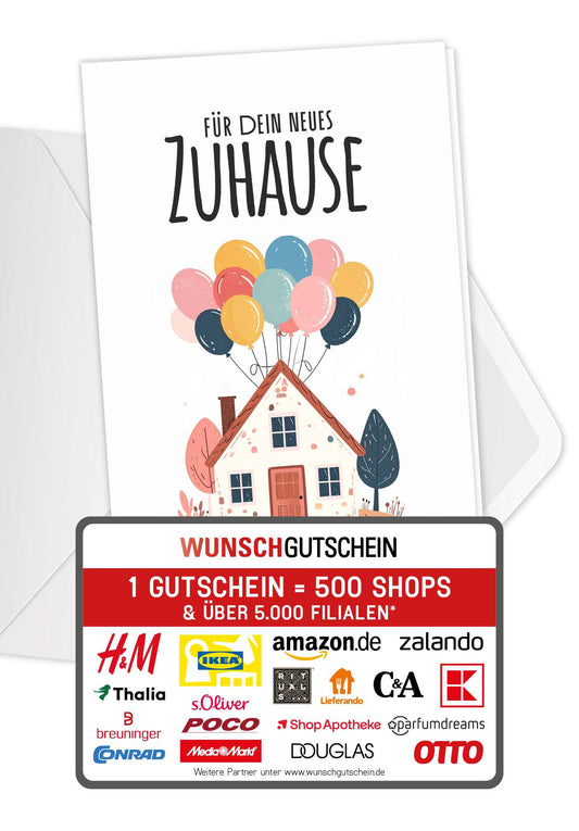 Wunschgutschein Für dein neues Zuhause - Ballonhaus – Geschenkgutschein Ansicht 1
