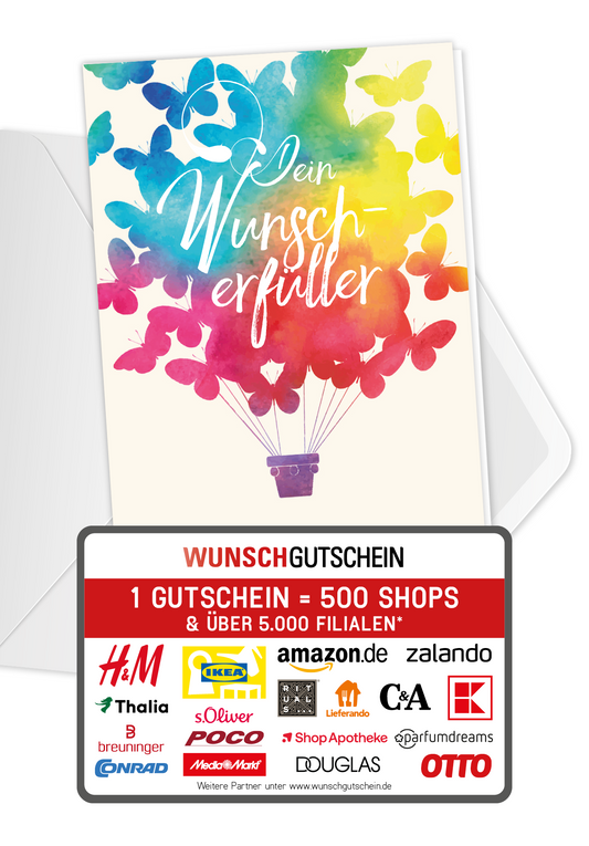 Wunschgutschein Dein Wunscherfüller - Schmetterling PDF – Geschenkgutschein Ansicht 1