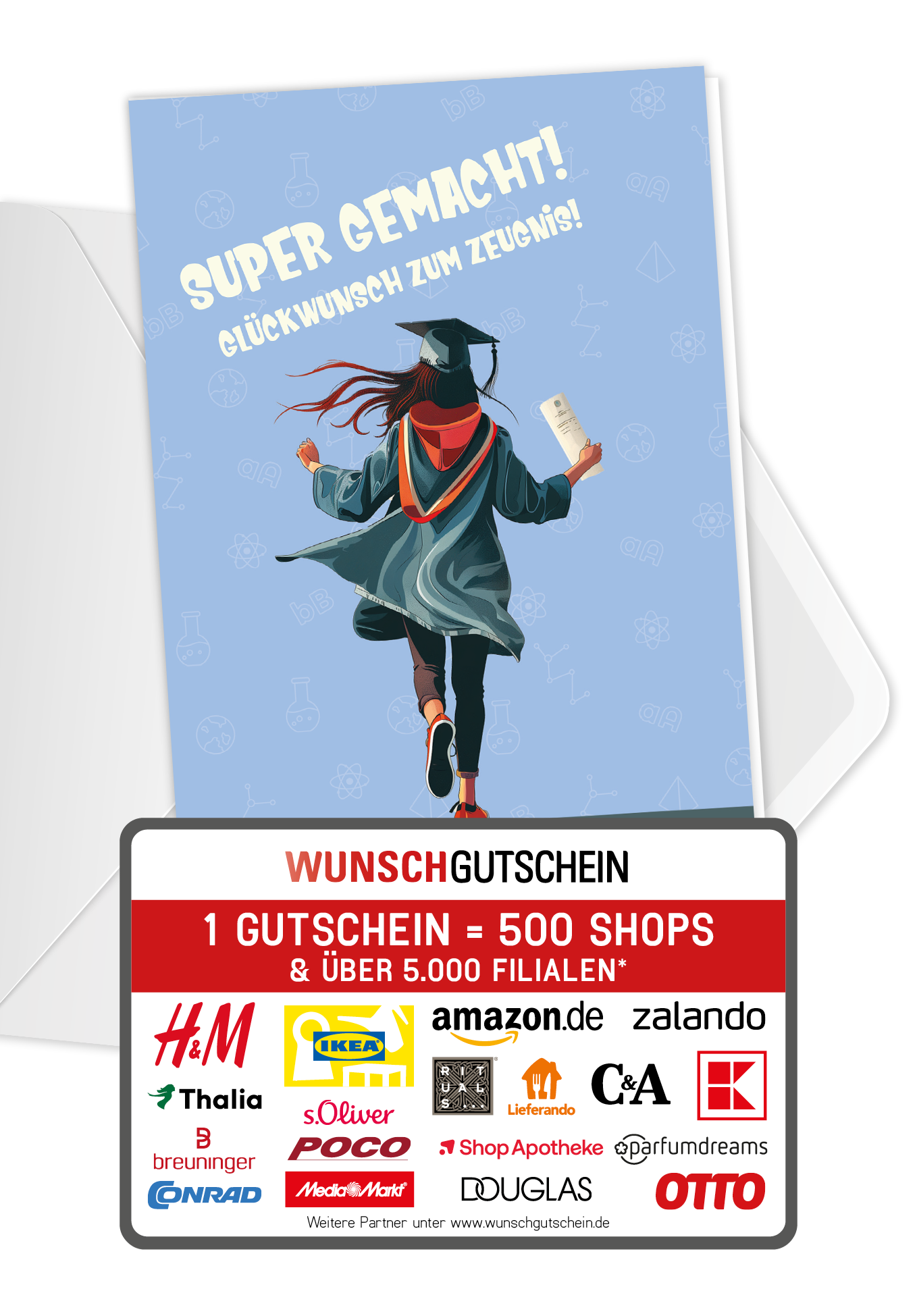 Wunschgutschein Super gemacht - Schülerin – Geschenkgutschein Ansicht 1