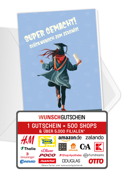 Wunschgutschein Super gemacht - Schülerin – Geschenkgutschein Ansicht 1