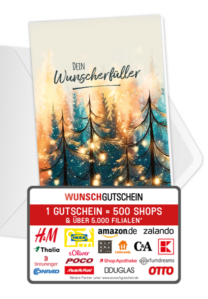 Wunschgutschein Dein Wunscherfüller - Lichter Wald – Geschenkgutschein Ansicht 1