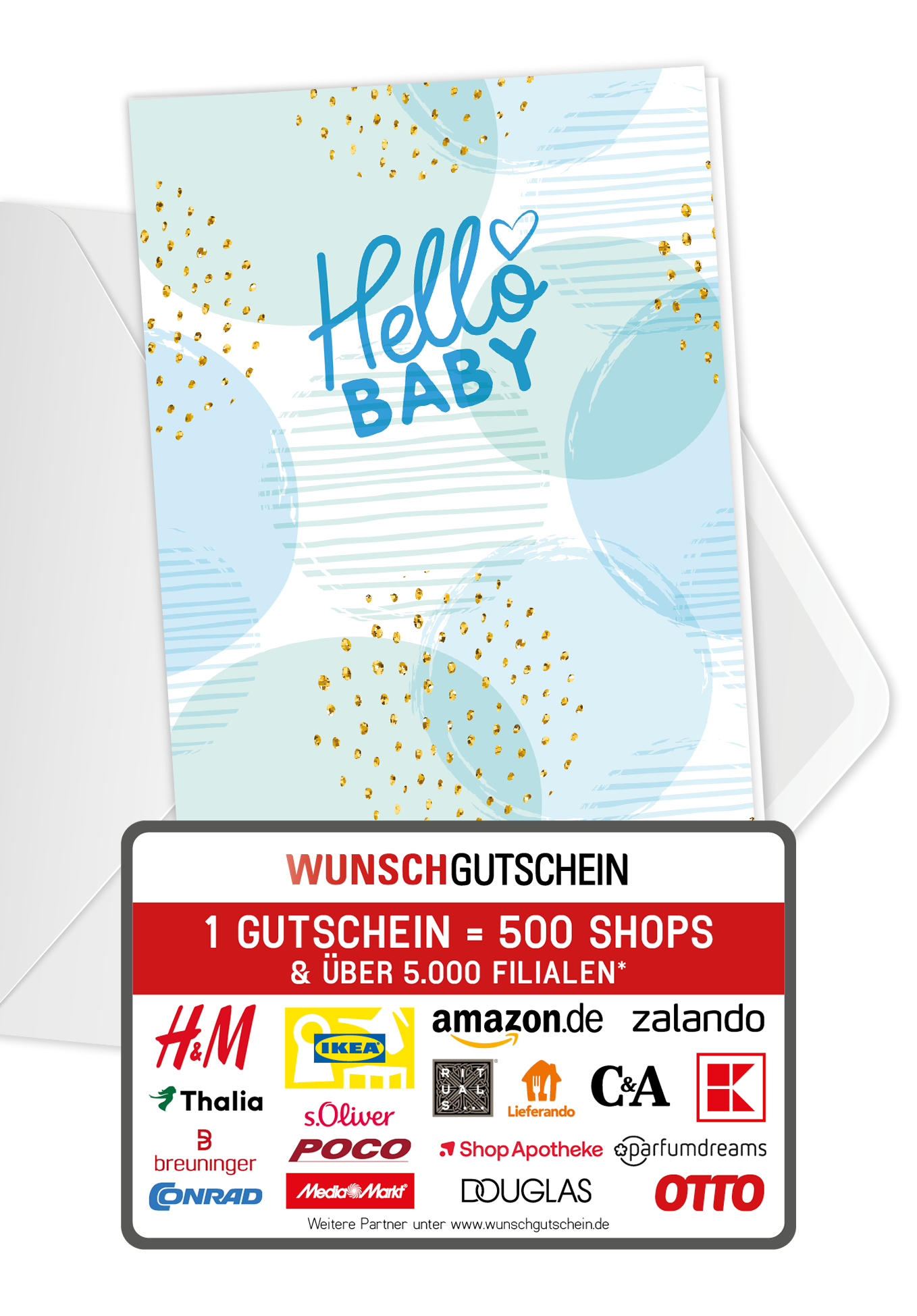 Wunschgutschein Hello Baby - Blau – Geschenkgutschein Ansicht 5