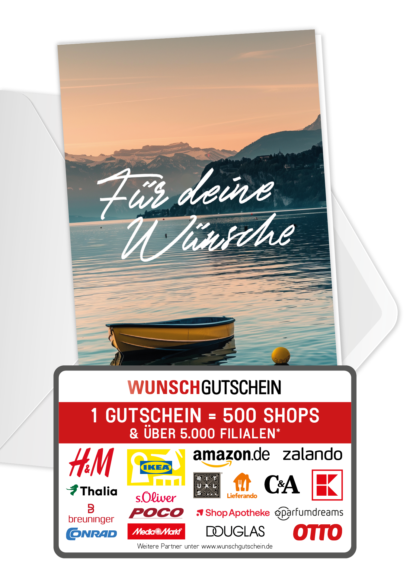 Wunschgutschein Für deine Wünsche - See – Geschenkgutschein Ansicht 1