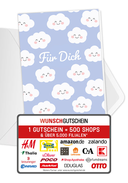 Wunschgutschein Für Dich - Wolken – Geschenkgutschein Ansicht 1