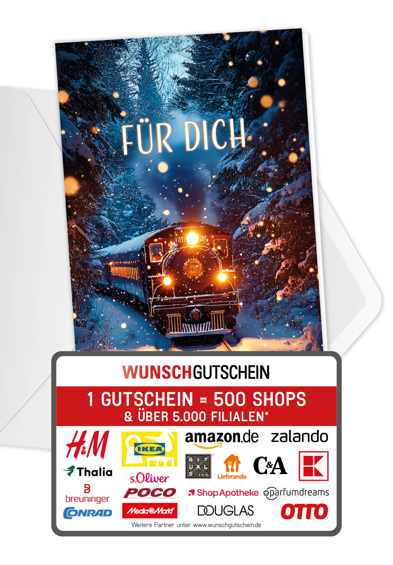 Wunschgutschein Für dich - Zug PDF – Geschenkgutschein Ansicht 1