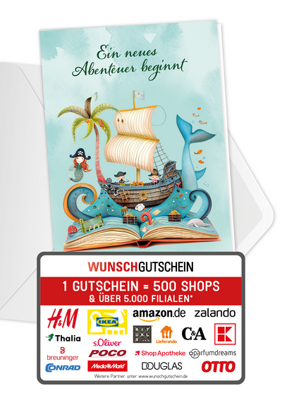 Wunschgutschein Neues Abenteuer - Piraten – Geschenkgutschein Ansicht 1