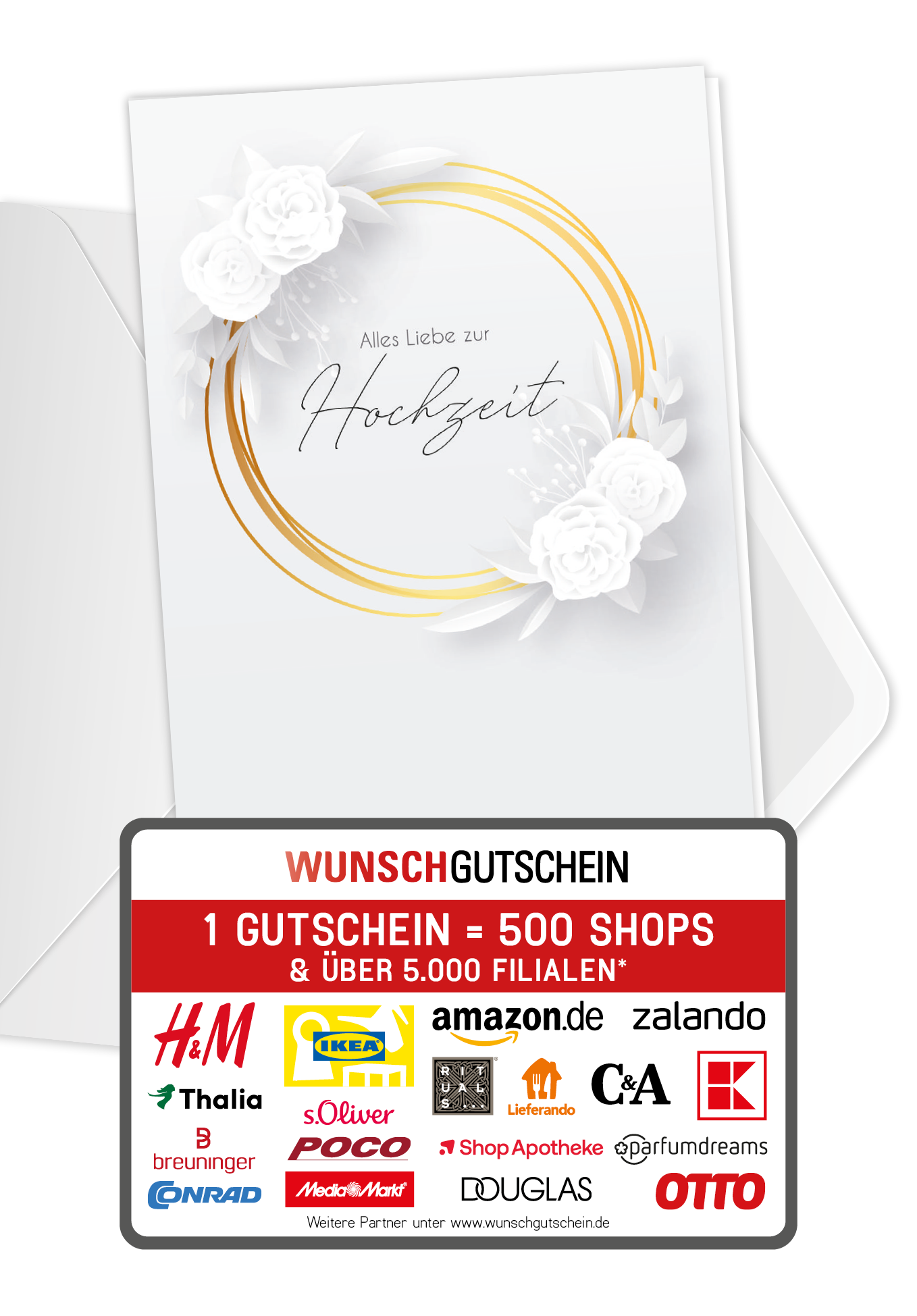 Wunschgutschein Alles Liebe zur Hochzeit - Ring PDF – Geschenkgutschein Ansicht 1
