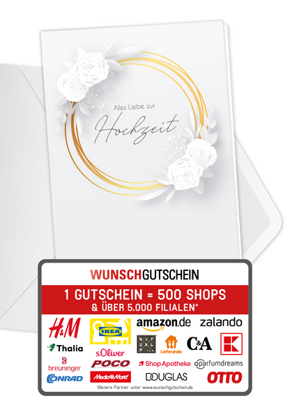 Wunschgutschein Alles Liebe zur Hochzeit - Ring PDF – Geschenkgutschein Ansicht 1