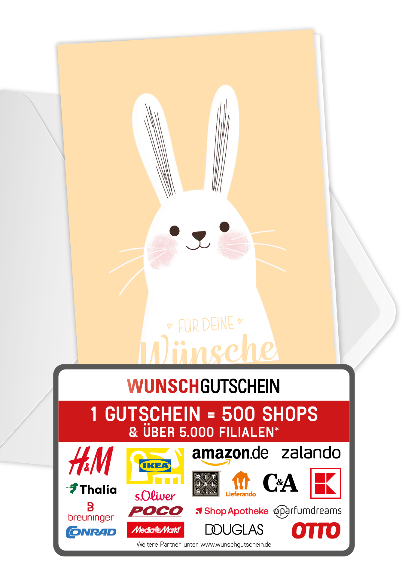 Wunschgutschein Für alle Wünsche - Hase – Geschenkgutschein Ansicht 1