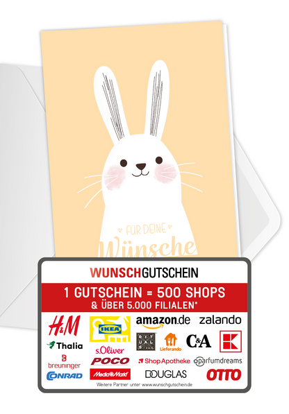 Wunschgutschein Für alle Wünsche - Hase – Geschenkgutschein Ansicht 1