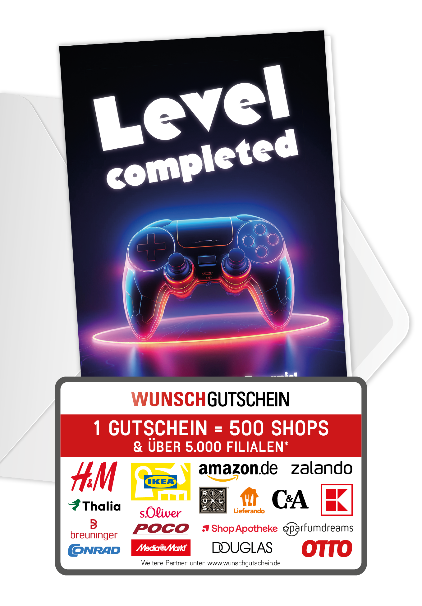 Wunschgutschein Level completed - Game – Geschenkgutschein Ansicht 1