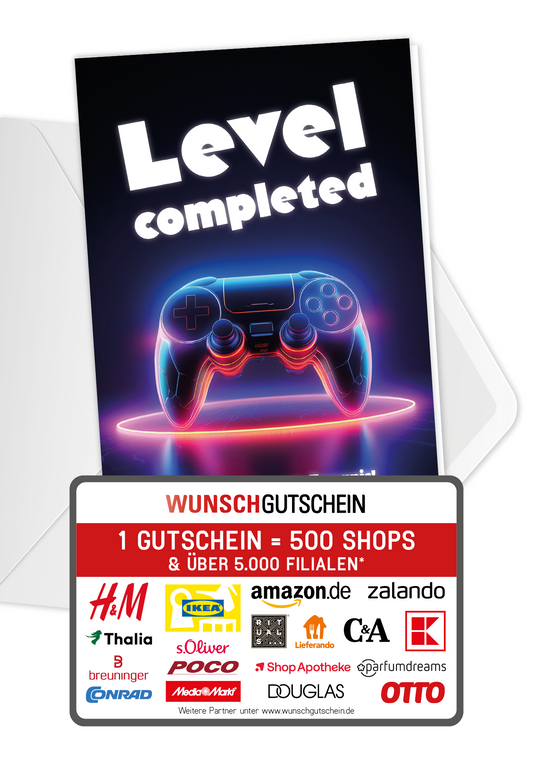 Wunschgutschein Level completed - Game – Geschenkgutschein Ansicht 1