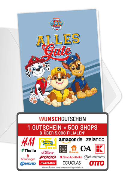 Paw Patrol - Alles Gute - Blau Linien