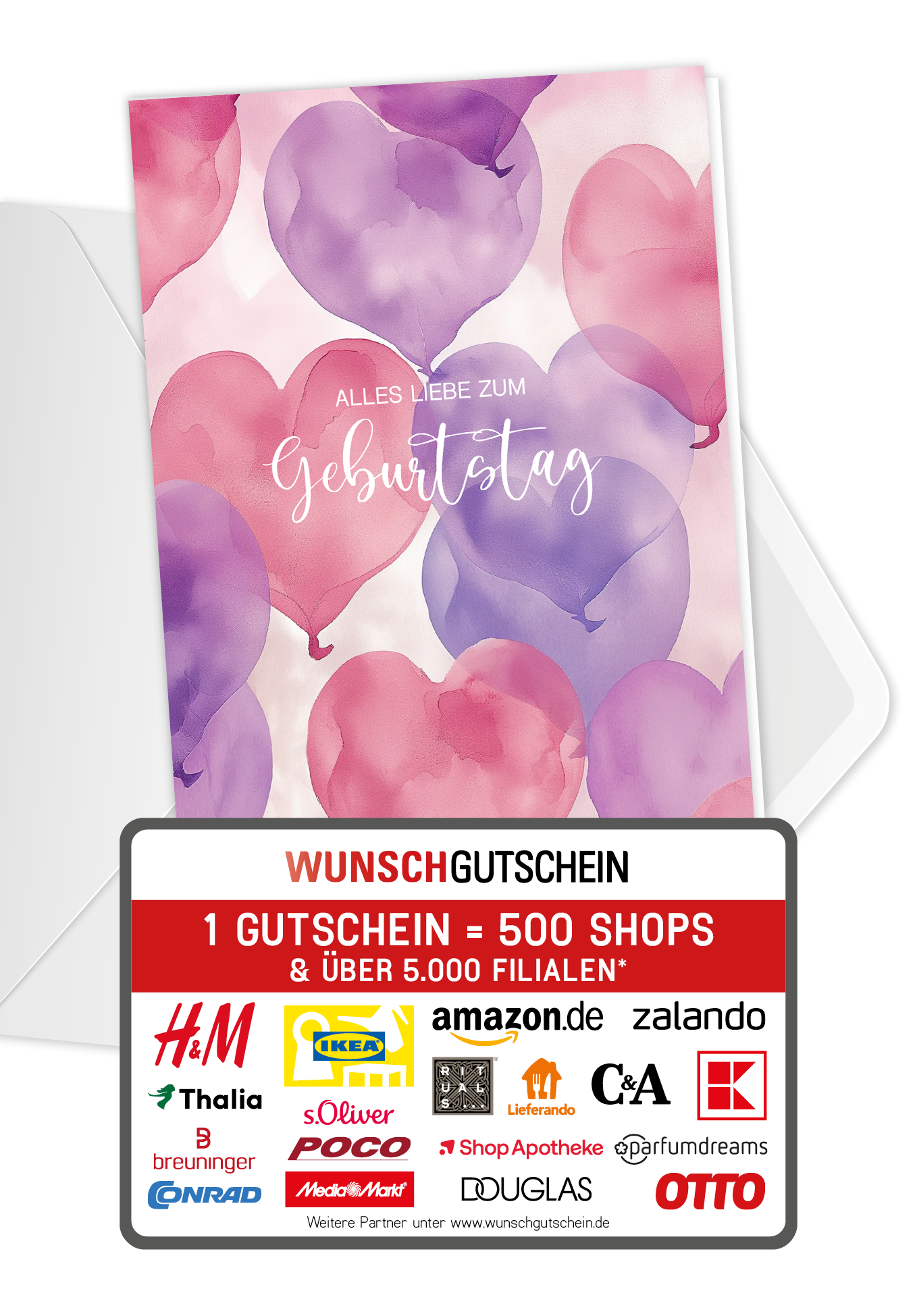 Wunschgutschein Der schönste Weg ist der gemeinsame - Brautpaar – Geschenkgutschein Ansicht 1