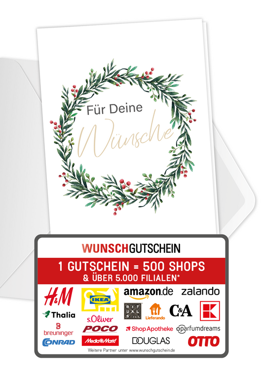 Wunschgutschein Für deine Wünsche - Zweige – Geschenkgutschein Ansicht 1