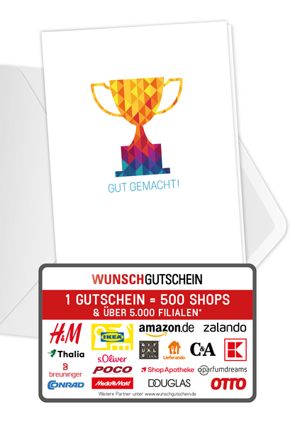 Wunschgutschein Gut gemacht - Pokal – Geschenkgutschein Ansicht 1