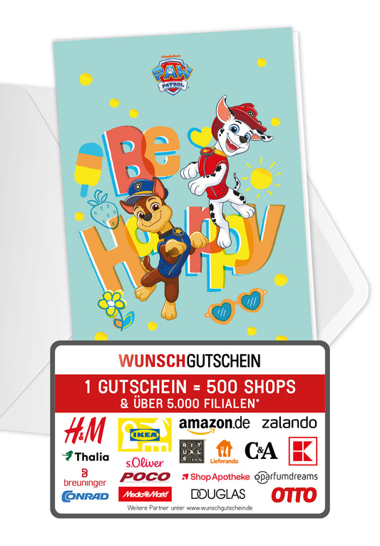 Paw Patrol - Be Happy - Hellblau Sommer