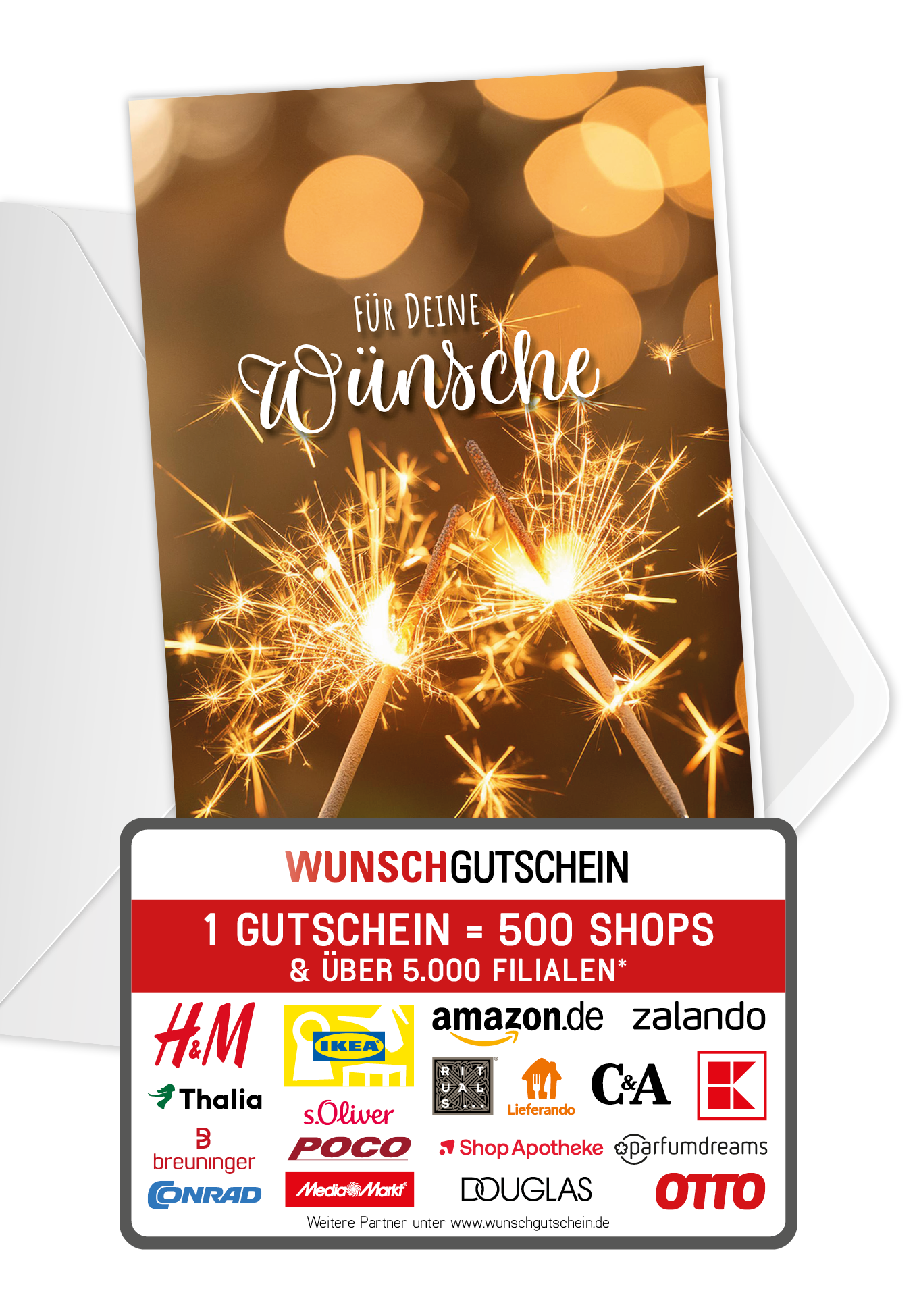 Wunschgutschein Für deine Wünsche – Wunderkerze – Geschenkgutschein Ansicht 1