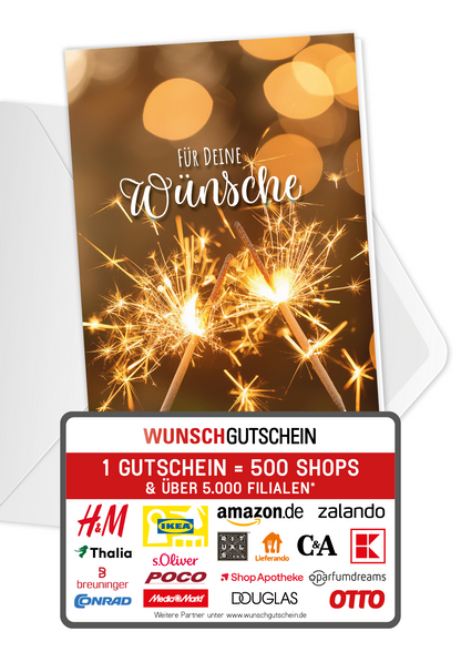 Wunschgutschein Für deine Wünsche – Wunderkerze – Geschenkgutschein Ansicht 1