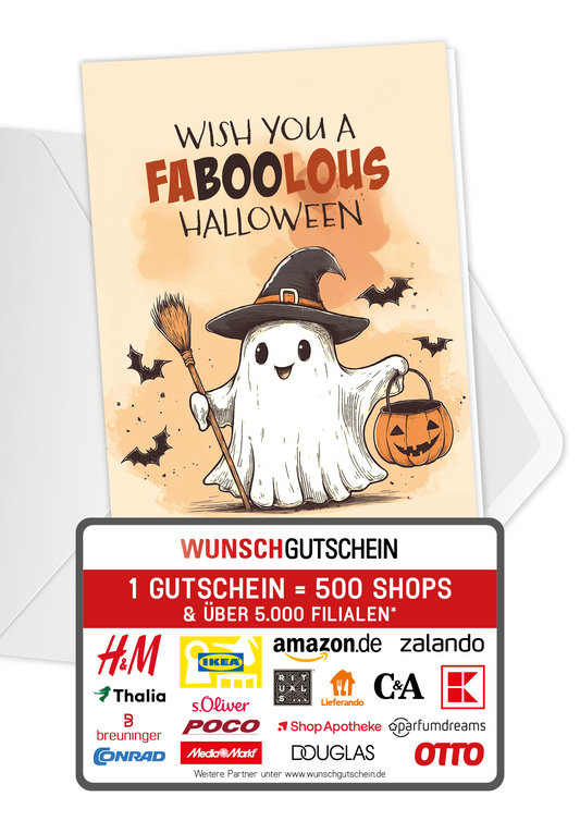 Wunschgutschein Faboolous Halloween - Geist – Geschenkgutschein Ansicht 1