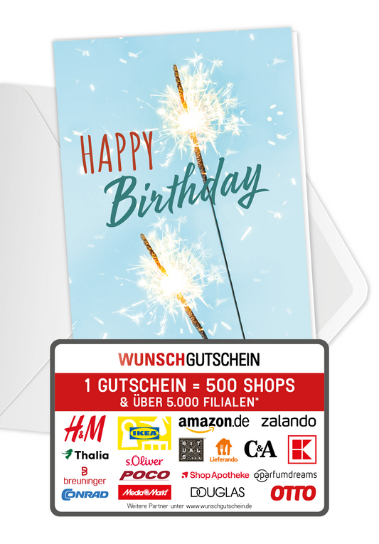 Wunschgutschein Happy Birthday - Wunderkerzen – Geschenkgutschein Ansicht 5