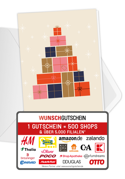 Wunschgutschein Geschenke Beige Gold – Geschenkgutschein Ansicht 1