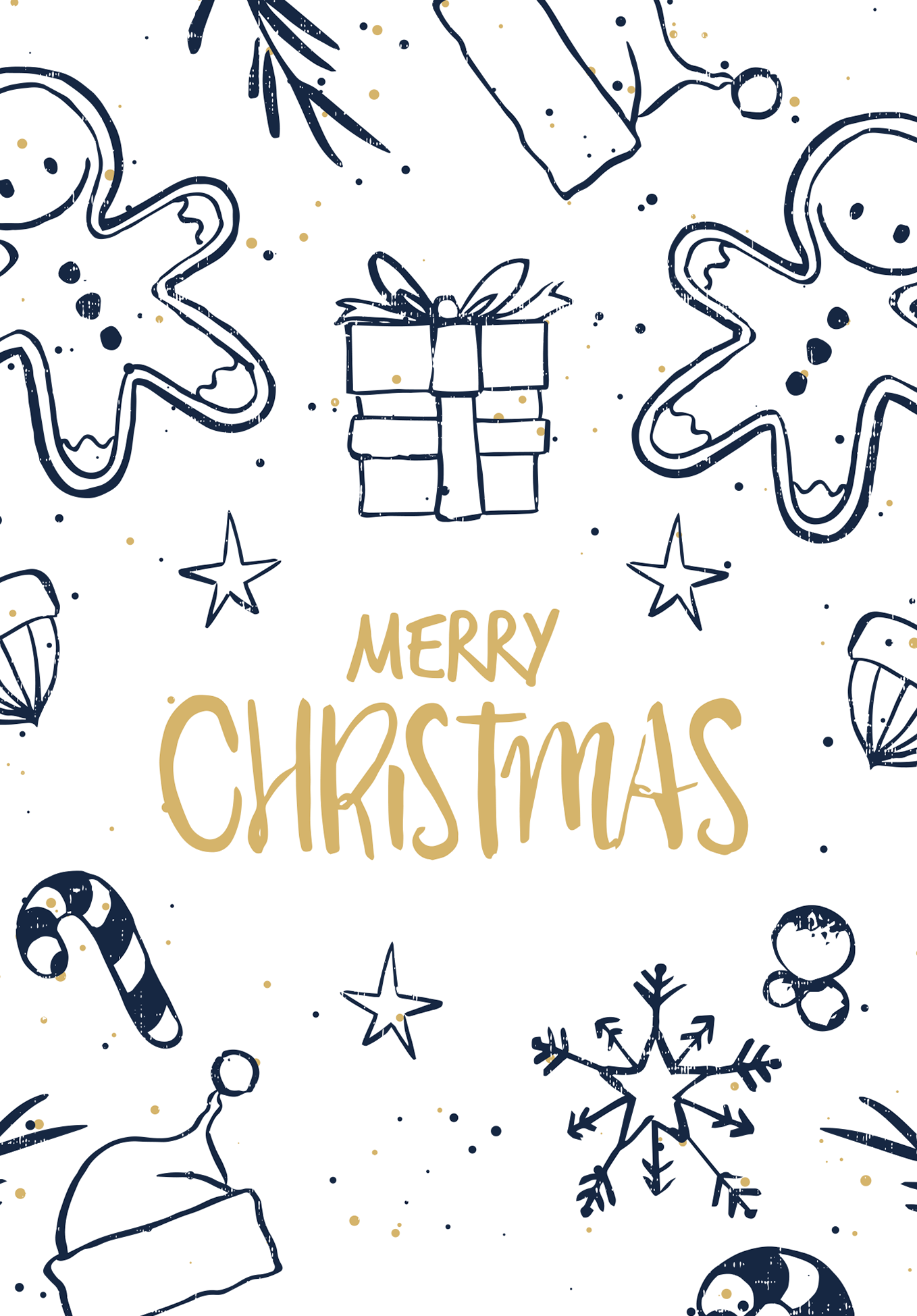 Wunschgutschein Merry Christmas - Lebkuchen Gold – Geschenkgutschein Ansicht 2