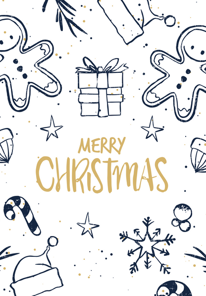 Wunschgutschein Merry Christmas - Lebkuchen Gold – Geschenkgutschein Ansicht 2