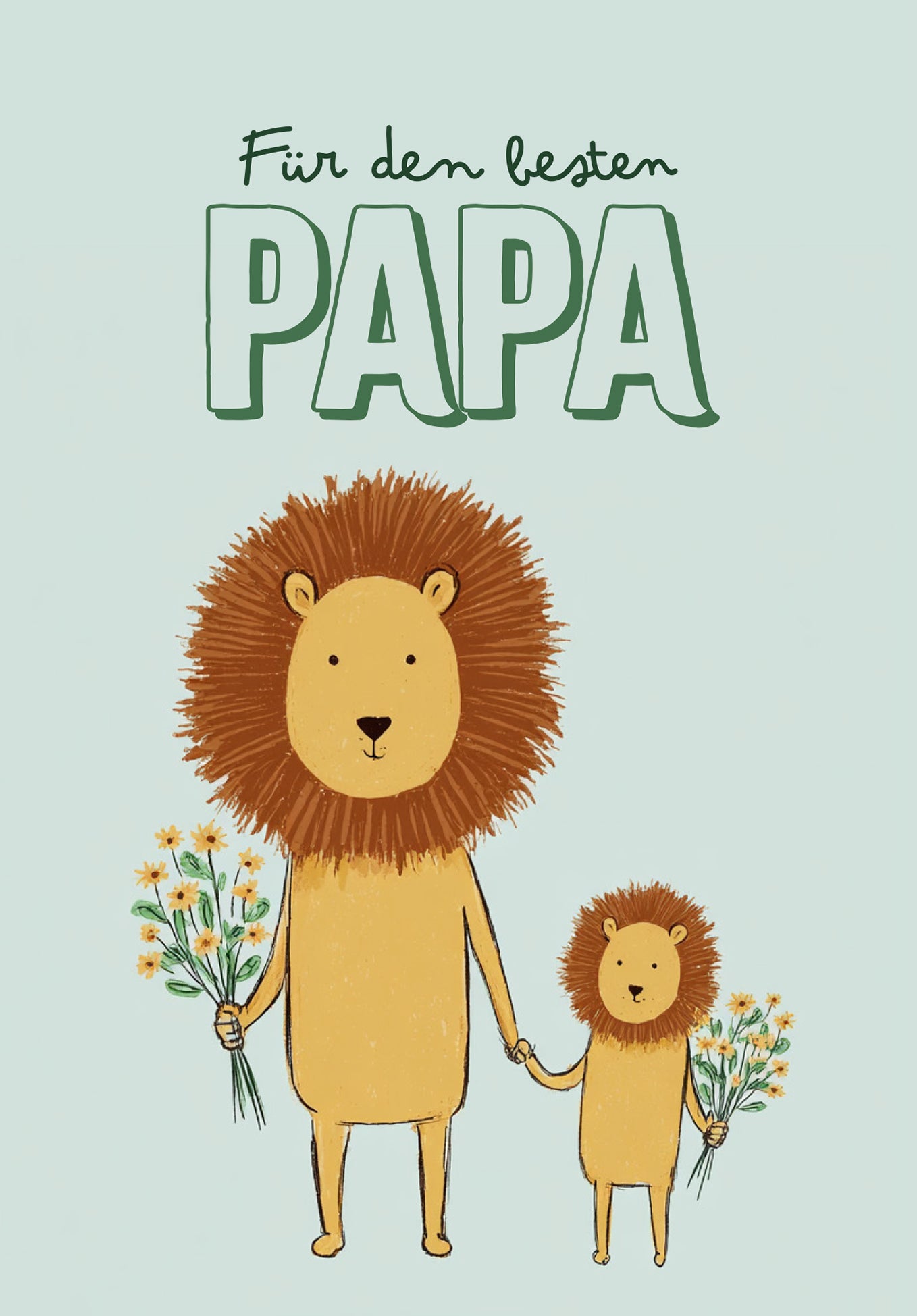 Wunschgutschein Für den besten Papa - Löwen Grün PDF – Geschenkgutschein Ansicht 2