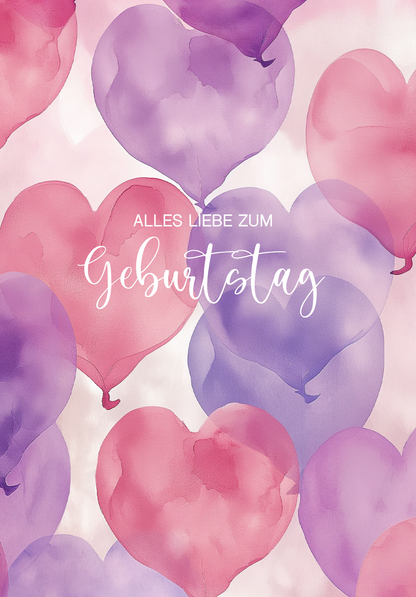 Wunschgutschein Alles Liebe zum Geburtstag - Herzen Pink – Geschenkgutschein Ansicht 2
