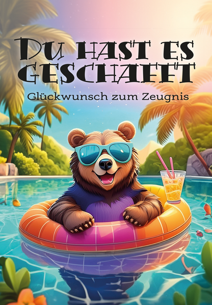 Wunschgutschein Geschafft - Pool Bär – Geschenkgutschein Ansicht 2