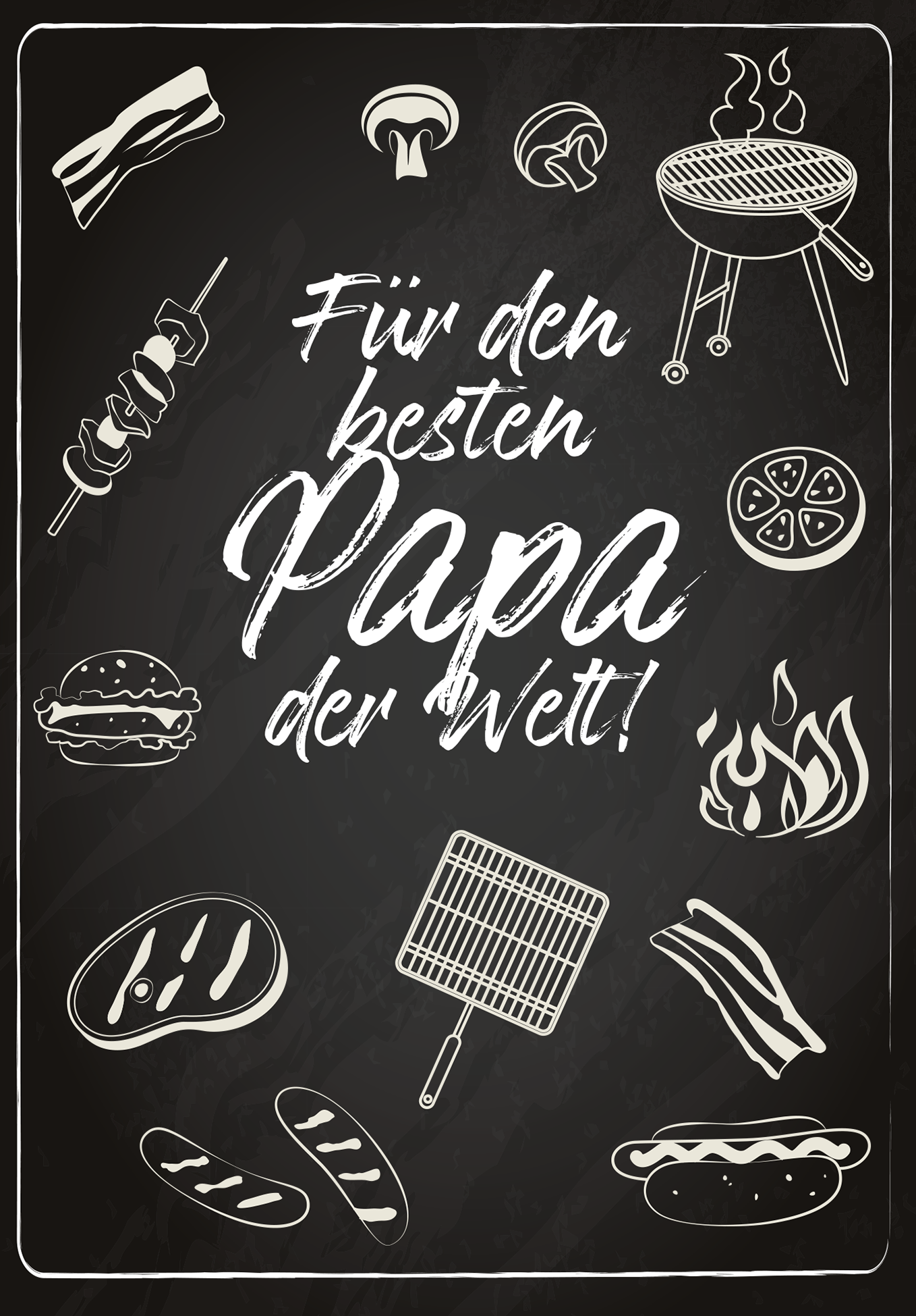 Wunschgutschein Für den besten Papa - Doodle PDF – Geschenkgutschein Ansicht 2