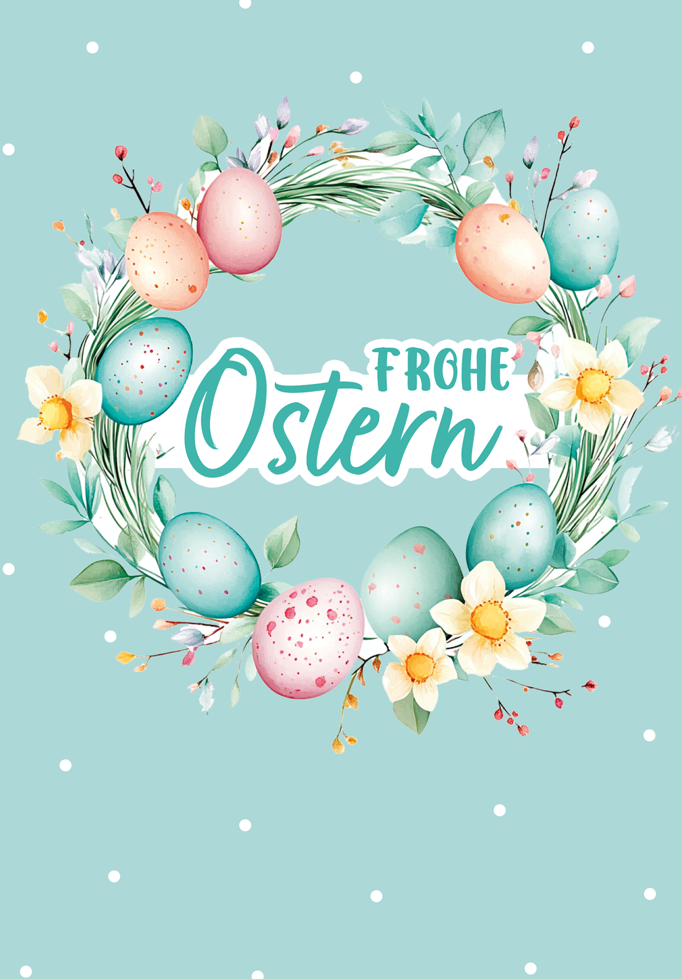 Wunschgutschein Frohe Ostern - Eierkranz – Geschenkgutschein Ansicht 2