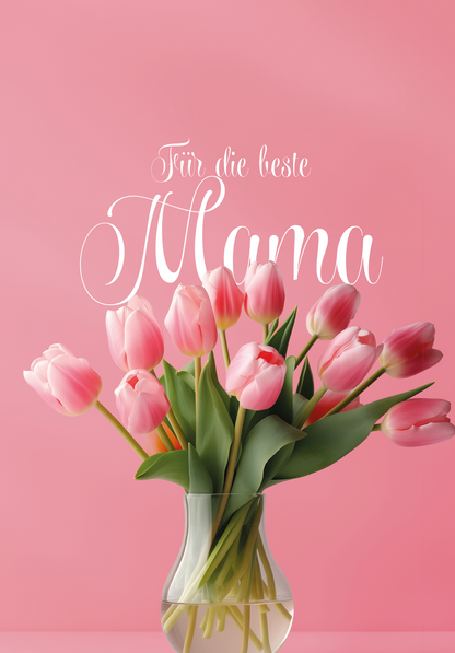 Wunschgutschein Für die beste Mama - Tulpenvase – Geschenkgutschein Ansicht 2