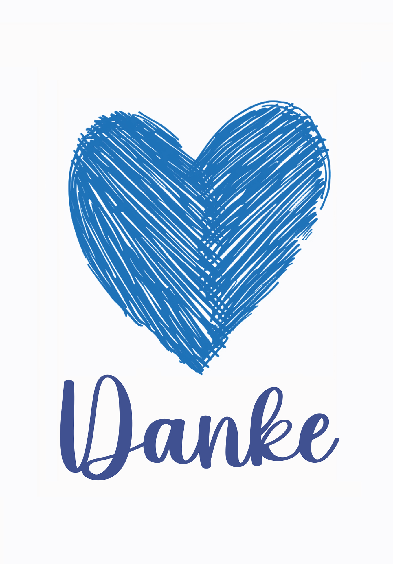 Wunschgutschein Danke - Herz Blau – Geschenkgutschein Ansicht 2