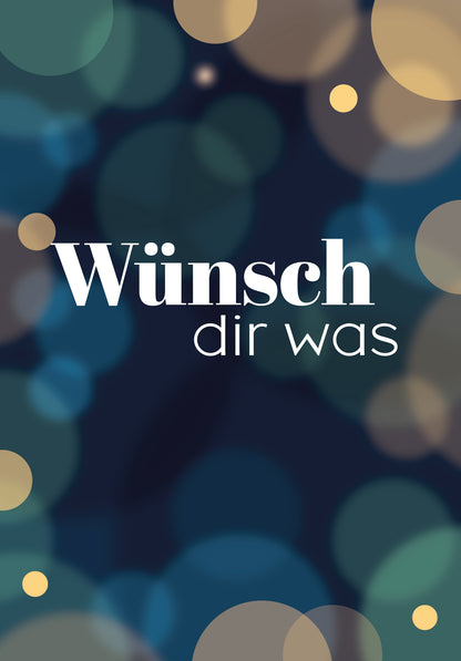 Wunschgutschein Wünsch dir was - Kreise Grün Gelb – Geschenkgutschein Ansicht 2